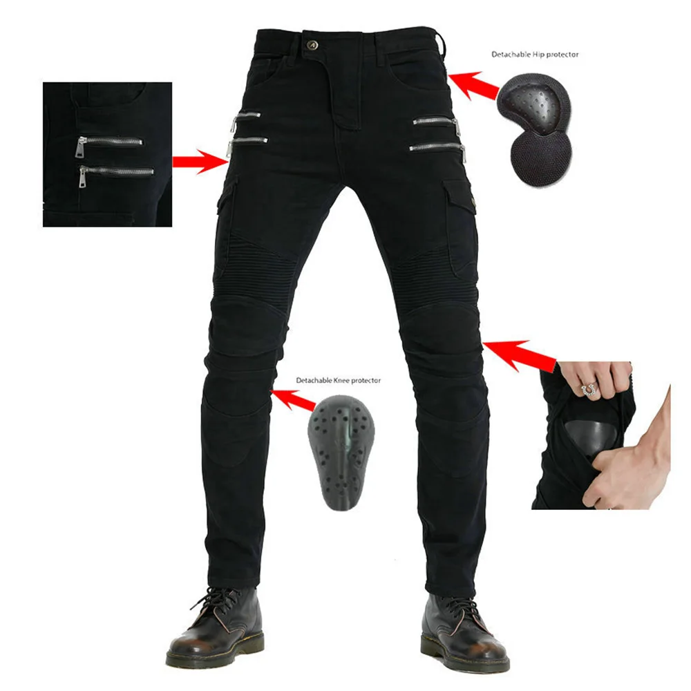 

Motorcycle riding jeans men's straight loose motorcycle anti-fall off-road pants motorcycle anti-fall men's trousers