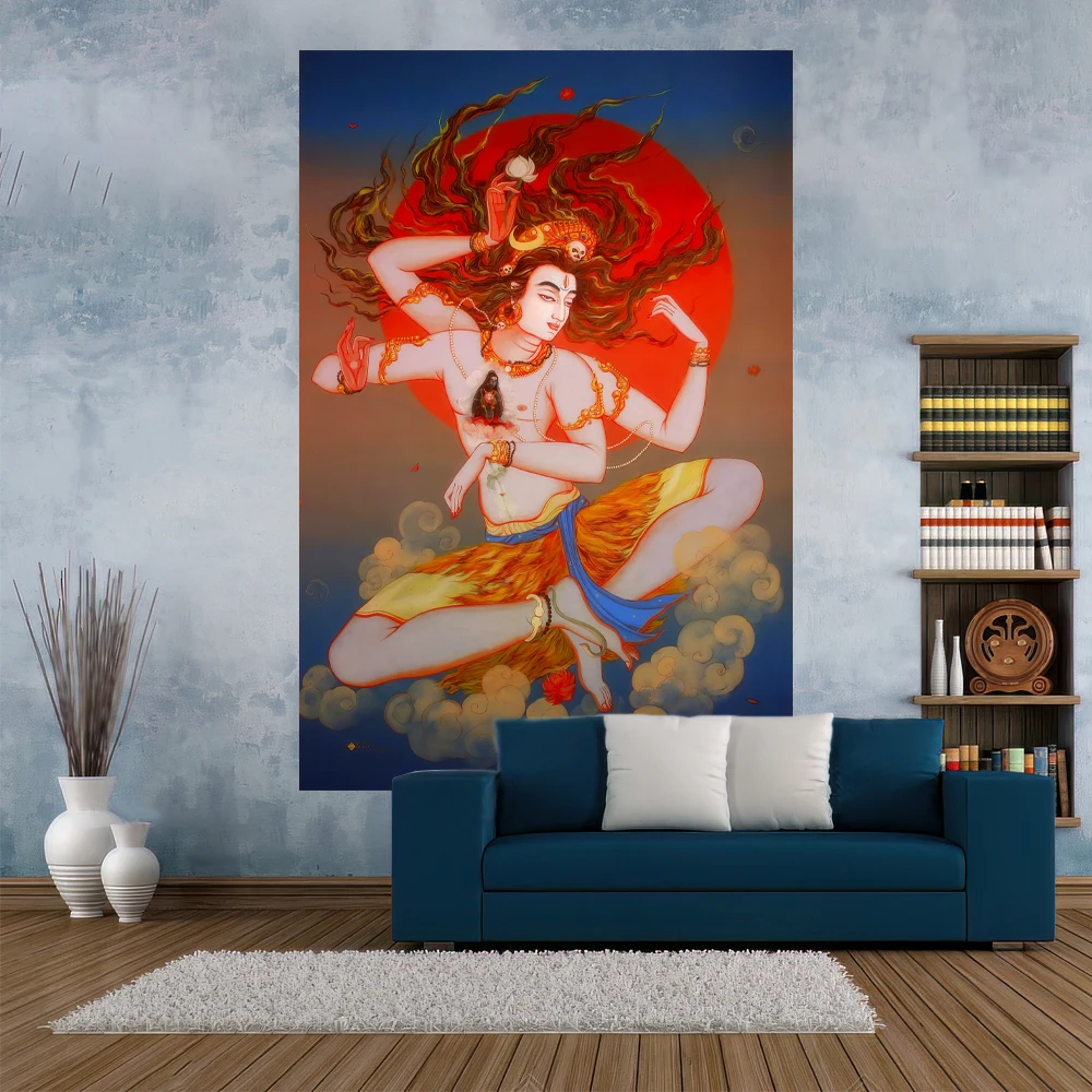 

XxDeco India Buddha Tapestry Hippie Art Illustration Printed Bedroom Decor Wall Hanging Carpets Dormitory Backdrop Sofa Blanket