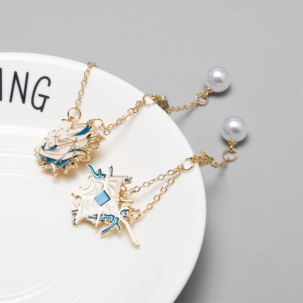 Длинные Серьги-капли С Жемчугом В Стиле ЛГБТ Аниме Фигурка Альфа Омеги Ювелирные