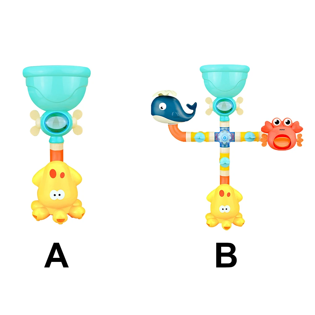

Children Bath Toy Plastic DIY Water Game Toy Cartoon Waterwheel Kids Shower Supply Type 2