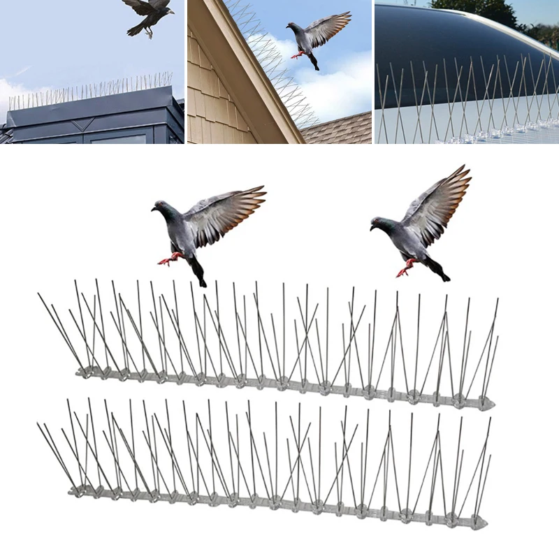 

Outdoor Bird Repellent Stainless Spikes Eco-friendly Anti Nail for Pigeons Owl Small Fence Roof Sign Protector Deterrent Tool