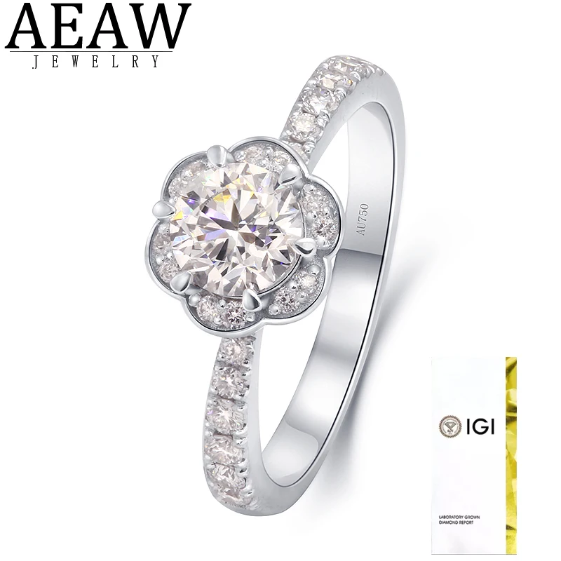 

0.601ct CVD HPHT Lab Growm Diamond Ring 14K Gold Jewelry Engagement Ring with IGI Certicfication