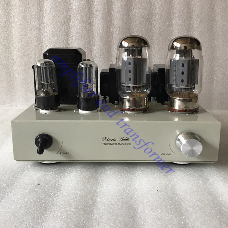

Hand-built mini version KT88 single-ended class A vacuum tube power amplifier, output power 12w+12w, frequency response 20-20khz