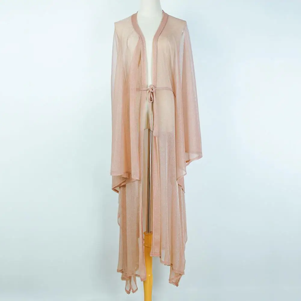 

Bikini Cover Up Belt Kimono Cover Up Glistening Swimwear Kimono Cover Up