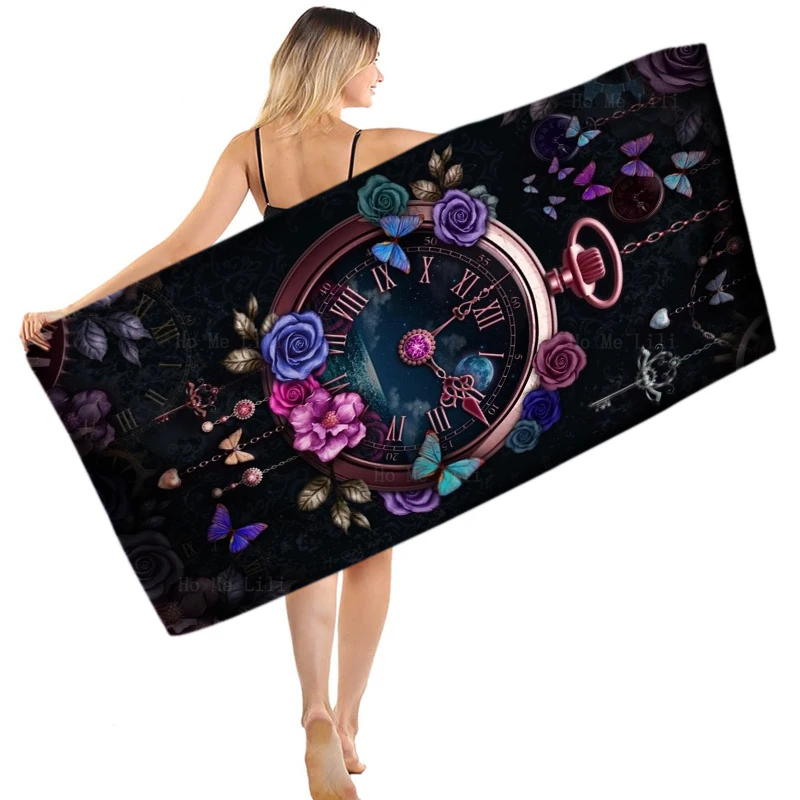 

Watch And Clock Butterflies Lost Time Anchor And Tridents Ocean Sailing Retro Quick Drying Towel By Ho Me Lili Fit For Yoga Use