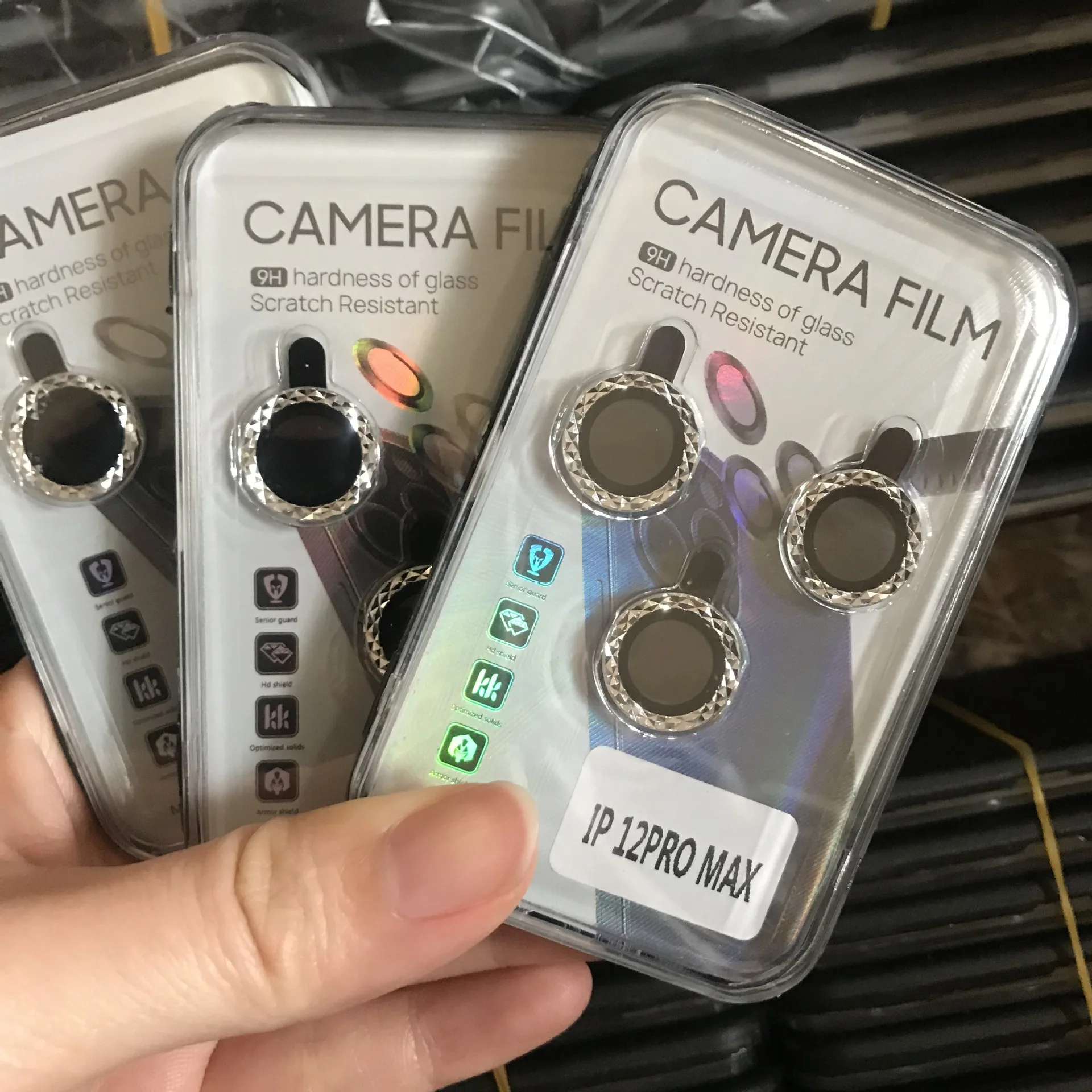 100pcs Lens Metal Ring Protector Glass For iPhone 12 13 14 Pro Max Camera Len Protect On iPhone Camera Protector Film with box