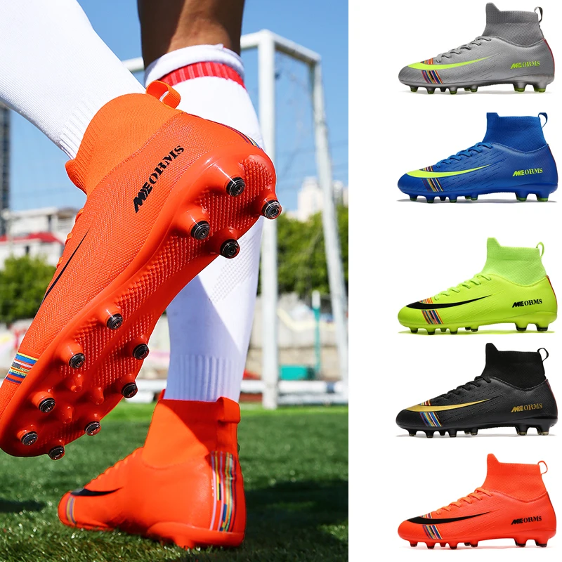 

IFIKK мужские высокие футбольные бутсы шипованные уличные спортивные кроссовки газон футбольная обувь