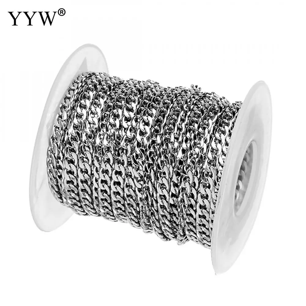 YYW Stainless Steel jewelers jewellry Chains 3/4/5mm Necklace Chains For Bracelet Extension Chain DIY Jewelry Components No Fade