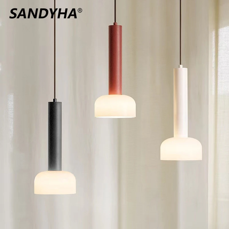 

SANDYHA Pendant Light Hanging Wire Simple Small Chandelier Lamparas Colgantes Techo Luces Led Para Habitacion Lamp for Bedroom