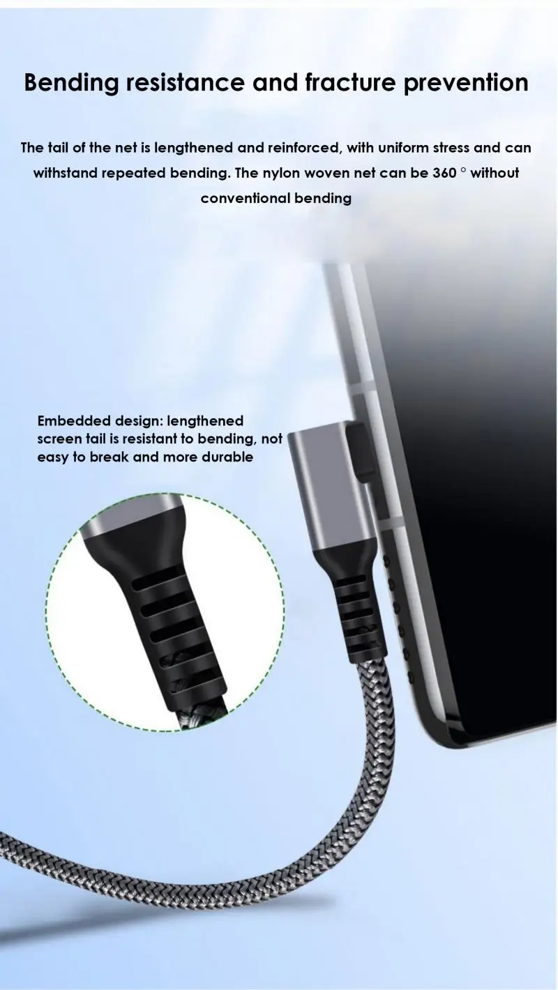 

Resistant To Bending Vr Connecting Cable 5m Data Transfer Cable Output Without Delay Anticreep Elbow Data Line 60w Fast Charge