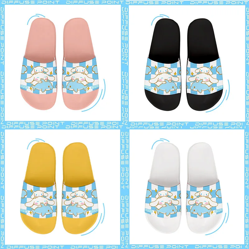 

20 style Kawaii Sanrioed Cinnamoroll Summer Student Home Slippers Women Anime Flat Bottom Non-Slip Outdoor Sandals toys