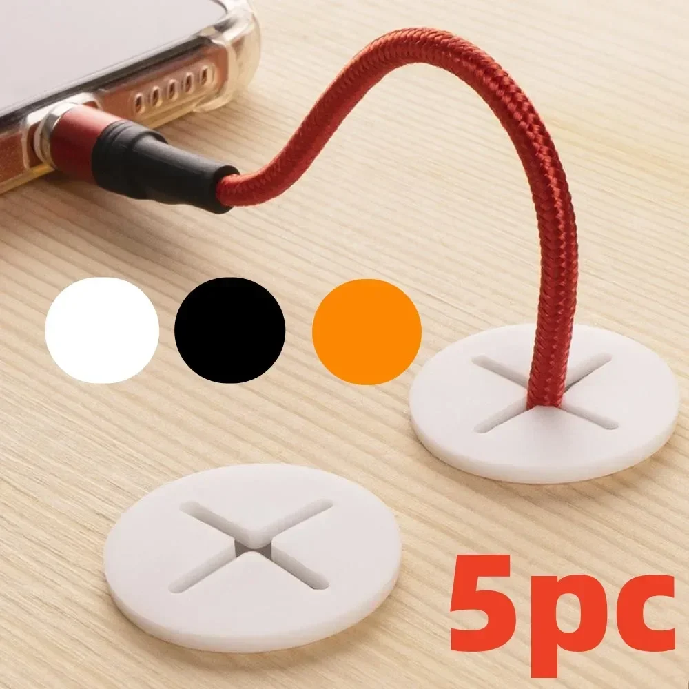 Настольная втулка для шнура гибкая силиконовая крышка отверстия кабеля