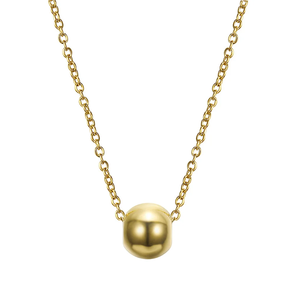 

Chain Neck Clavicle Jewelry Bead Pendant Necklace Steel Necklaces Girl Dainty Stainless Fashion Pearl Women Titanium Accessory