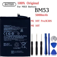 original capacity replacement battery bm53 for xiaomi 10t 10t pro mi 10t 5000mah bm53 replacement battery free tools batterie