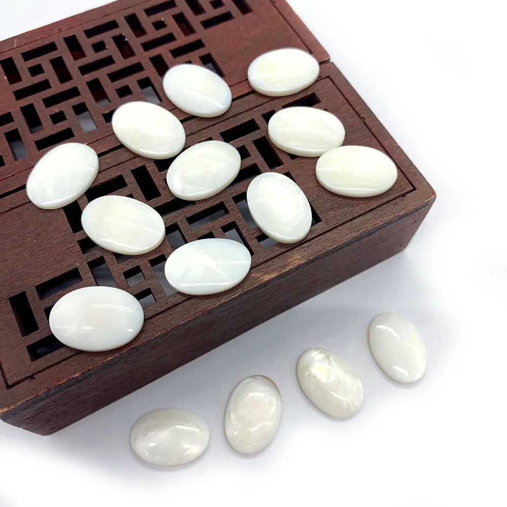 

Natural Freshwater Shell Oval Beads 13x18mm Suitable for Jewelry Making DIY Charm Women's Earrings Necklace Bracelet Accessories