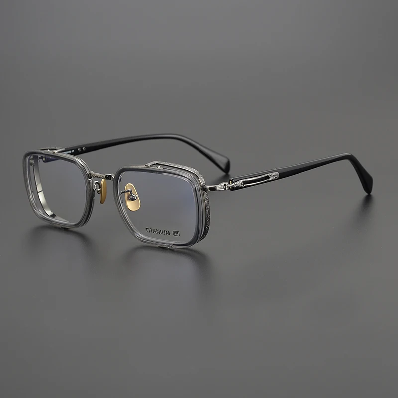 Pure Titanium Handmade Glasses Frame Men Women Retro Square Spectacles Frames Eyeglasses Japanese Optical Myopia Reading Eyewear