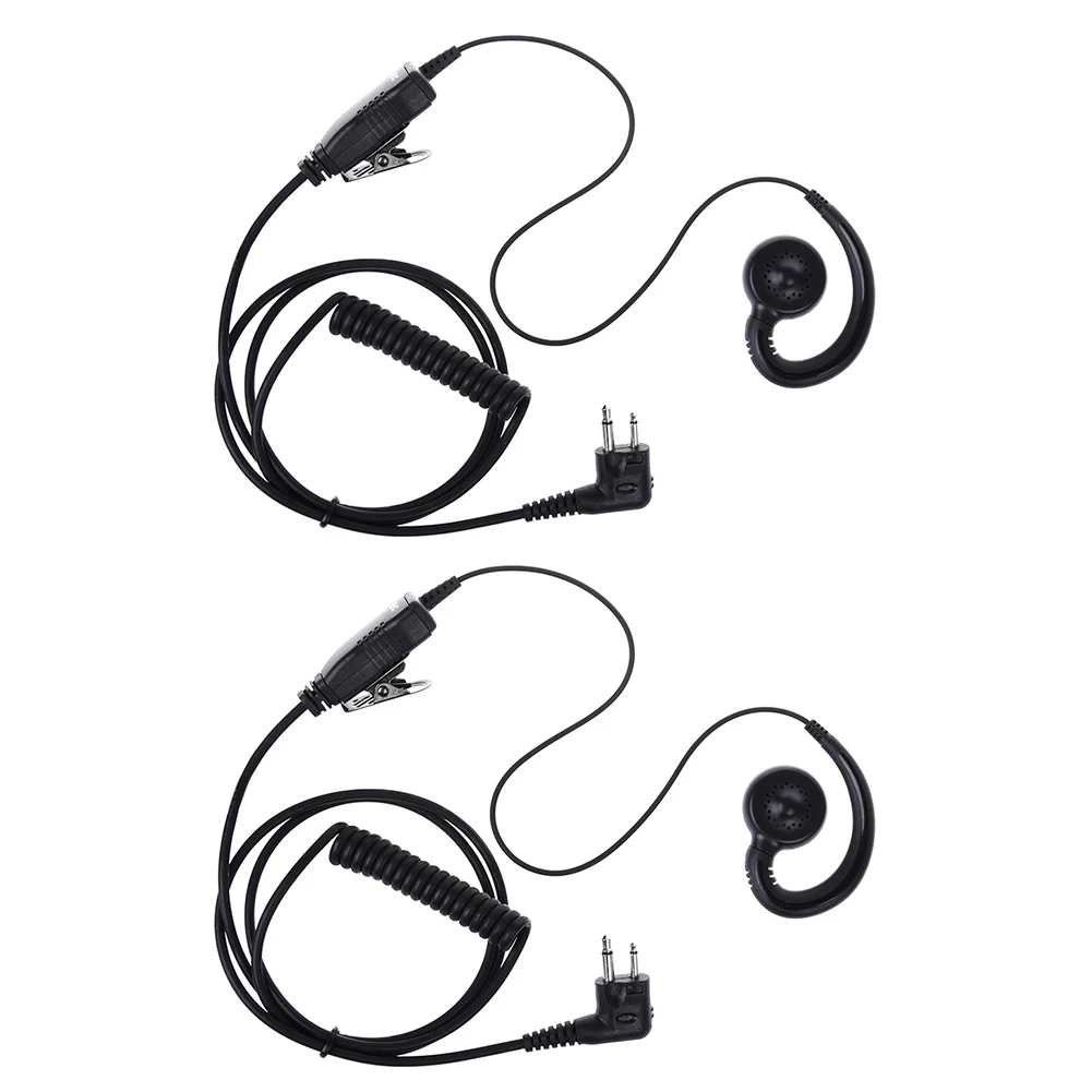 

2pcs Walkie Talkie Earphone Built-in Microphone 180 Degree Rotation Radio Earpiece Ergonomic Earwear Unilateral Headphon