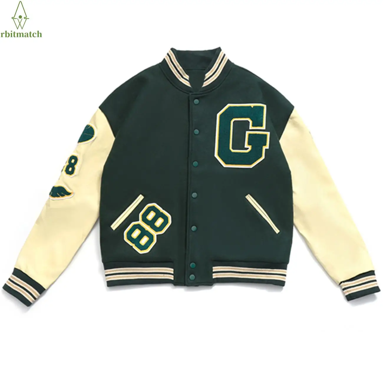 

Arbitma Harajuku American Baseball Jackets Coats Varsity Jacket Men Streetwear Embroidered Letters Bomber Jacket Hip Hop Unisex