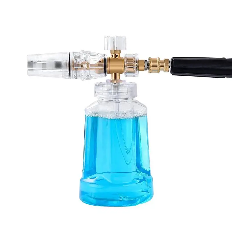 

Пенная пушка, многофункциональный регулируемый пенораспылитель для мойки, подходит для дома, автомобиля, мотоцикла, велосипеда