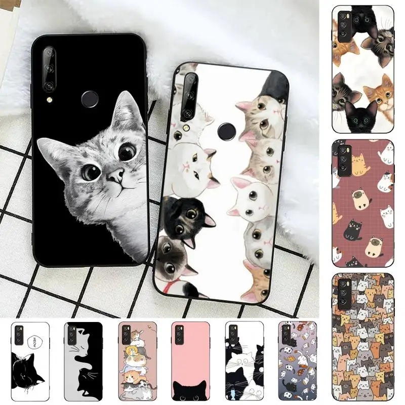 

Cat Cute Kitten Cartoon Phone Case for Huawei Honor 10 i 8X C 5A 20 9 10 30 lite pro Voew 10 20 V30