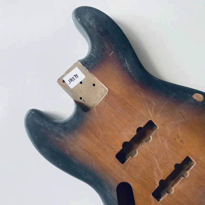 JB579 Корпус джазового баса цвета Sunburst из массива ольхи для замены электрического и