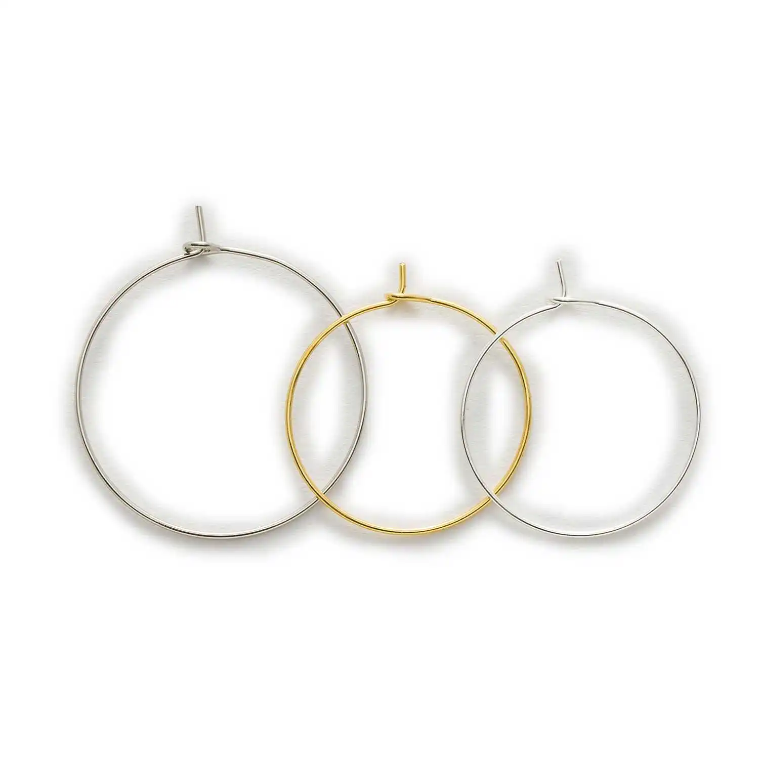 

50pcs Earring Hoops Ear Wire Dangle Charms Accessories Making Jewelry Findings 20-30mm