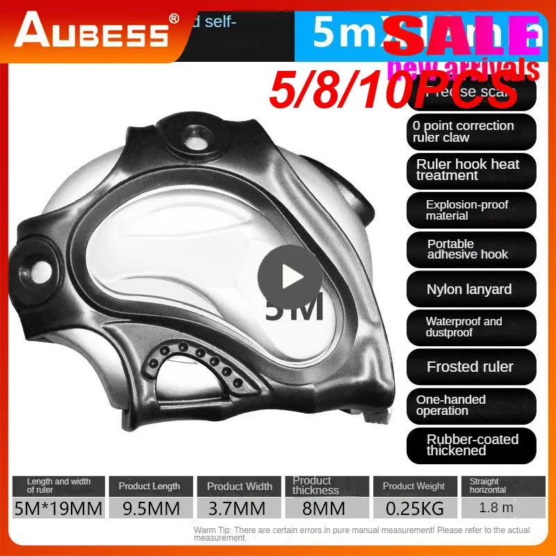 

5/8/10PCS Self Locking Tape Measure Clear And Wear-resistant Electrophoretic Rust Prevention Treatment Centimeter Tape Measure