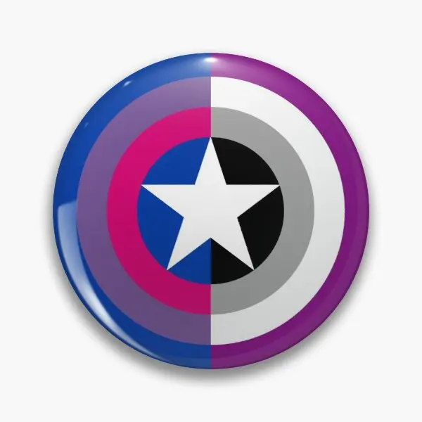 

Pride Shield Bi Ace Customizable Soft Button Pin Decor Jewelry Cartoon Lapel Pin Metal Women Badge Funny Brooch Lover Clothes