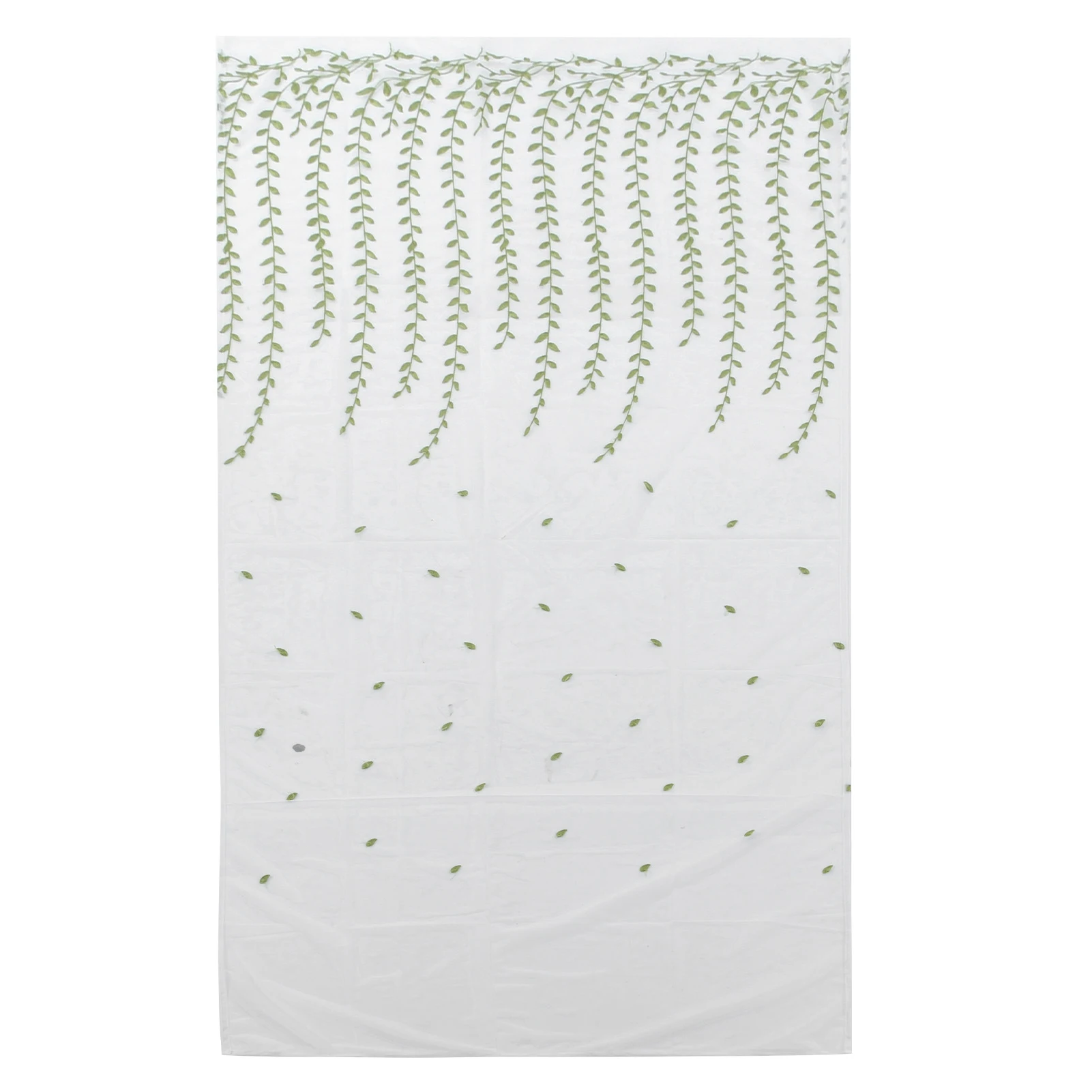 

1x2.5m Green Willow Leaves Printed Modern Tulle Curtains Window Voile Curtain for Living Room Bedroom