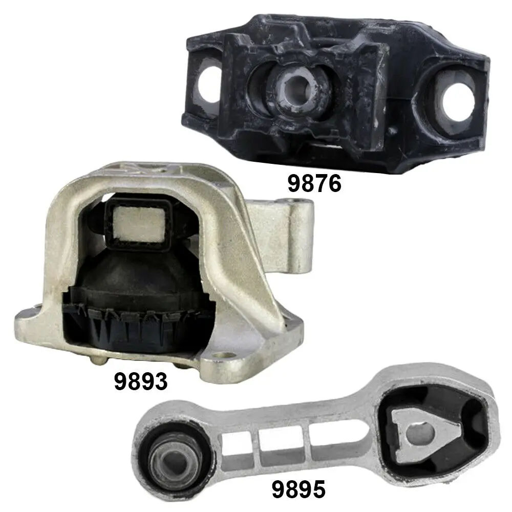 

3Pcs/Set Engine Motor & Trans. Mount W. Torque Strut Mount 9876 9893 9895 for Fiat 500 2012-2018 L4 1.4L