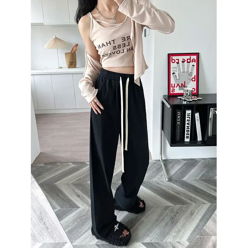 Vintage Oversized Cargo Pants Spring Casual Straight Wide Leg Baggy Trousers Y2k Streetwear Korean Style Clothes Women2023