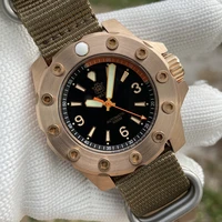 steeldive sd1948s 44 5mm nh35 automatic bronze bezel with nuts 1000m waterproof deep sea diver watch mechanic