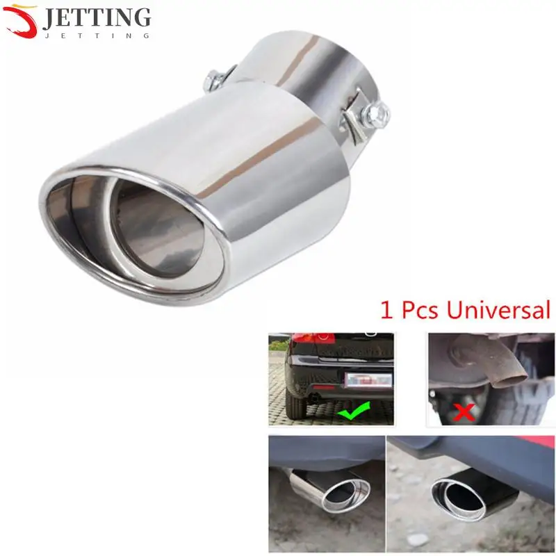 

Stainless Steel Pipe Chrome Trim Modified Car Rear Tail Throat Liner Accessories Universal Car Auto Exhaust Muffler Tip