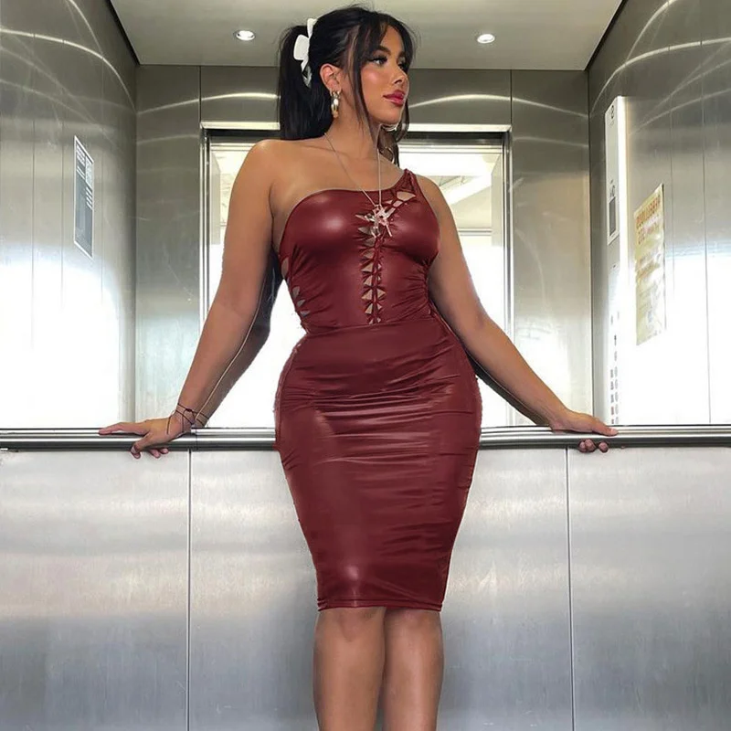 

Женское облегающее мини-платье на одно плечо, без рукавов, с открытой спиной