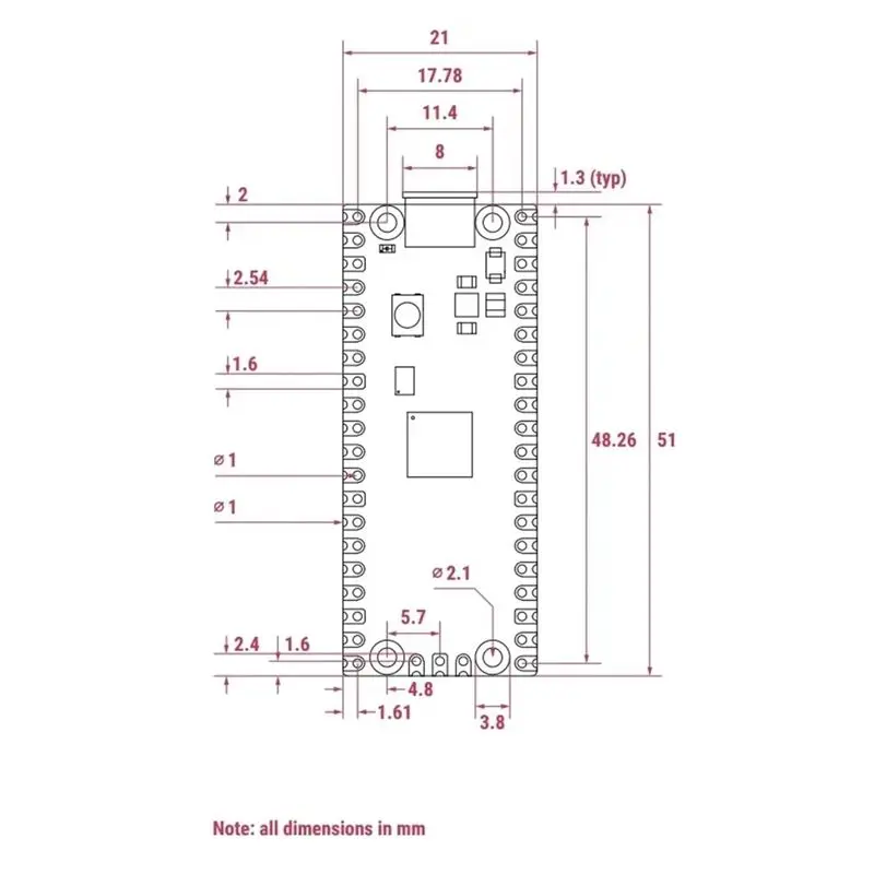 AA08-для платы разработки Raspberry Pi Pico 2-CC с микроконтроллером RP2350 Cortex-M33, RISC-V, с паяными контактными разъемами. (art.: 3920dd268fdfc) - 3920dd268fdfc