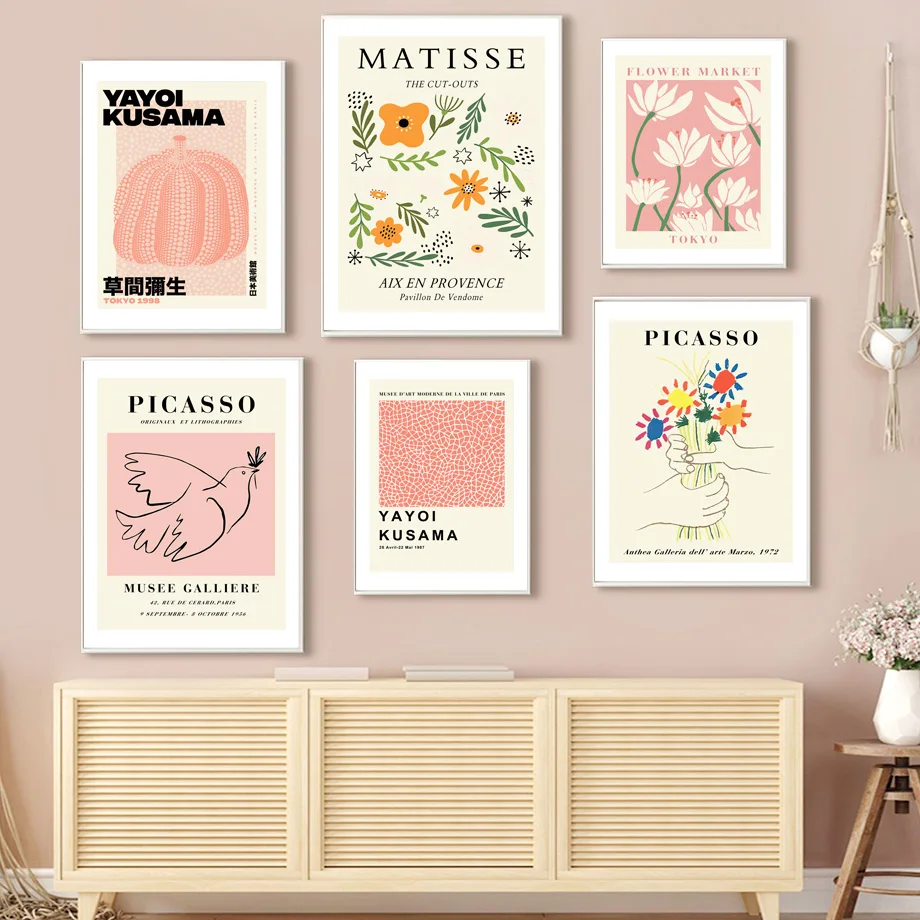 

Modern Abstract Matisse Picasso Flower Pumpkin Wall Art Canvas Painting Nordic Posters And Prints Wall Pictures For Living Room
