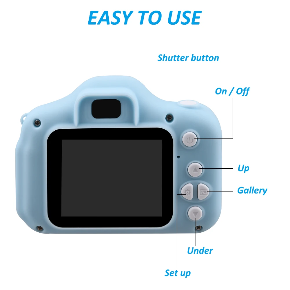 Детская цифровая видеокамера подарок для девочек миниатюрная перезаряжаемая