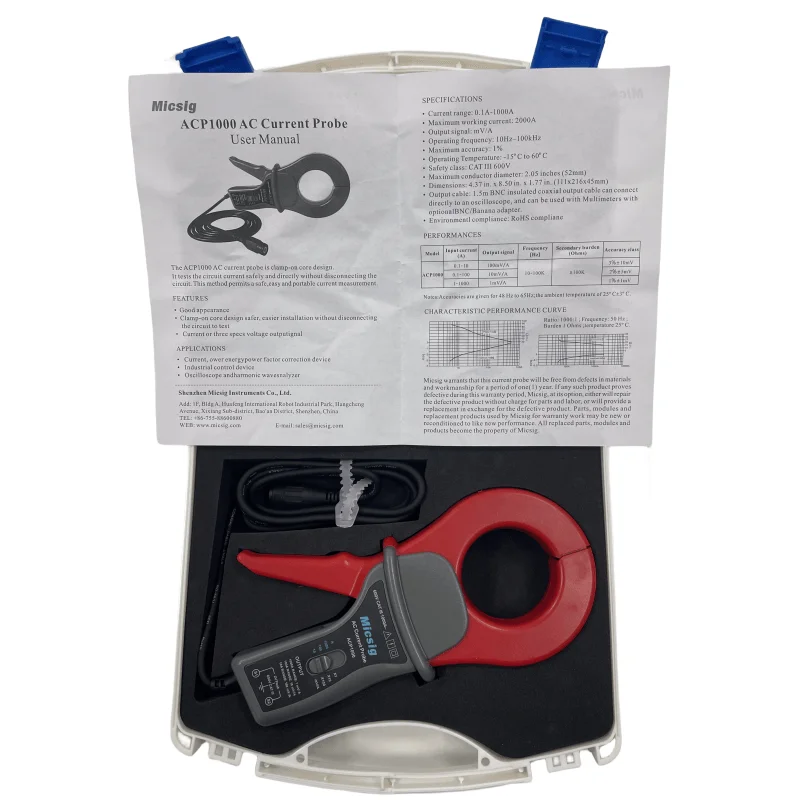 Датчик переменного тока micsig ACP1000: Легкая установка и гармоничная Совместимость с