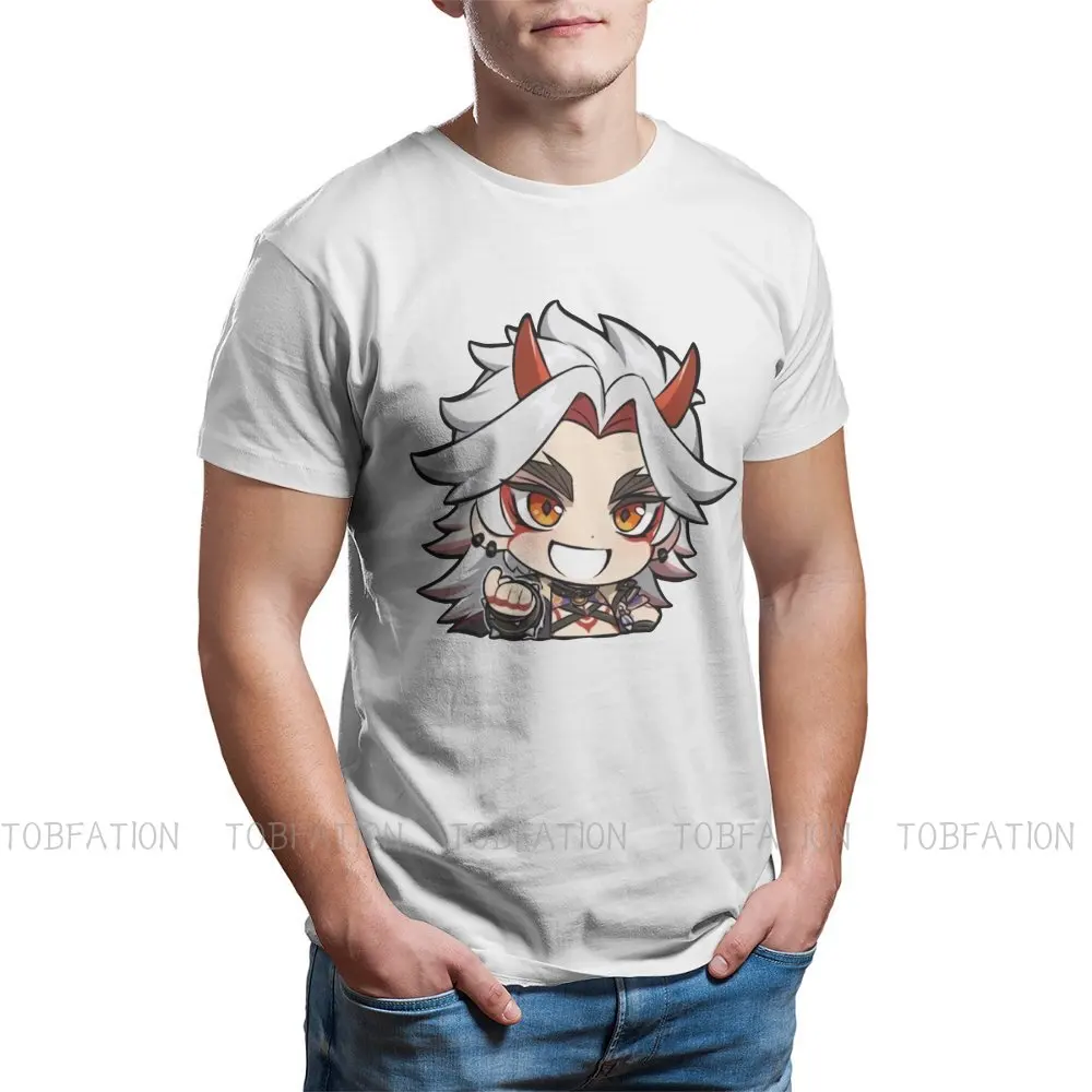 

Классическая большая Мужская футболка Genshin Impact Game тканевая футболка Chibi oитто, Большая распродажа