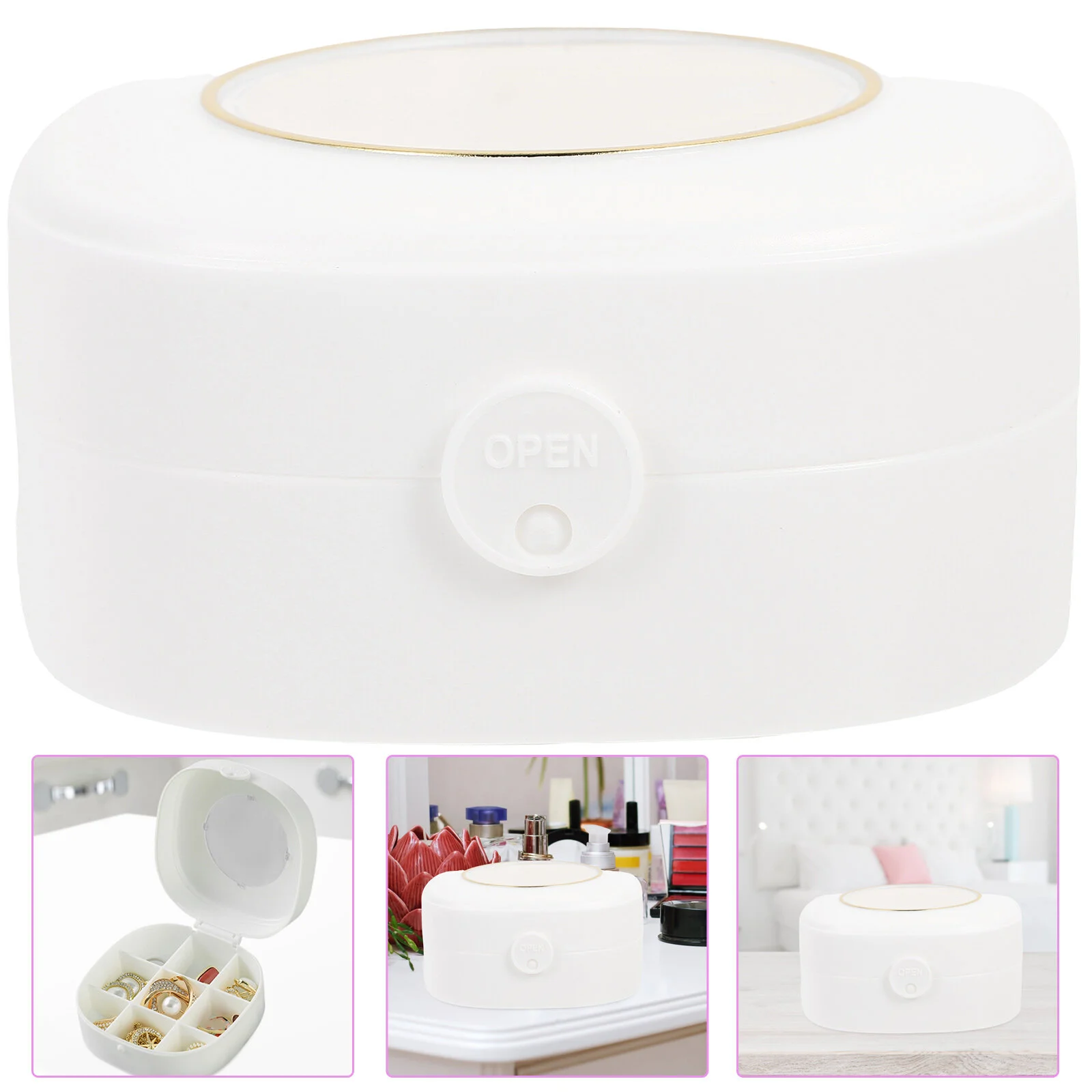 Decorate Jewelry Case Container Decorative Storage Zipper Holder Portable Travel