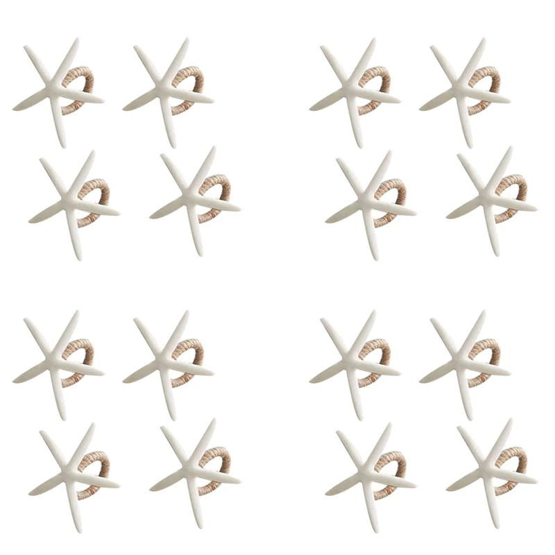 

Набор колец для салфеток из 16 предметов, кольцо с морской звездой для столов, свадьбы, дня рождения, банкета, Рождества