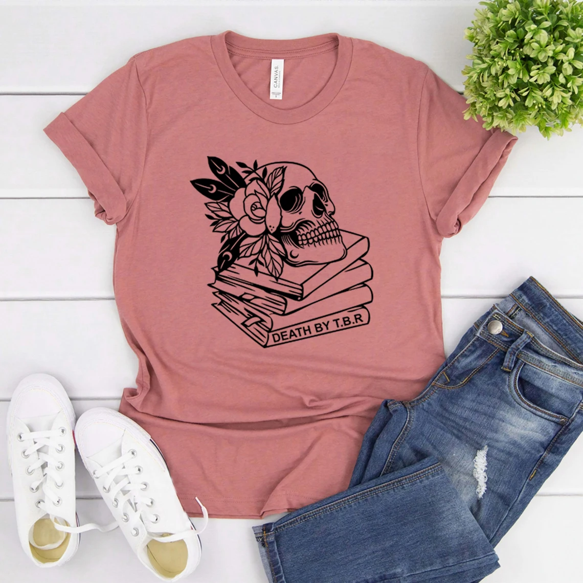 Футболка Death By TBR рубашка для чтения футболка с изображением книги рубашки из