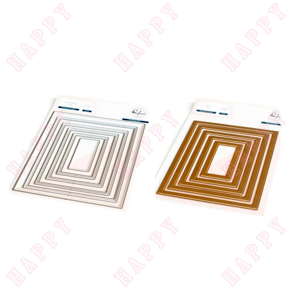 

Metal Cutting Dies Hot Foil Nested Rectangles SDIY Scrapbook Paper Diary Decoration Manual Handmade Embossing Template For 2023