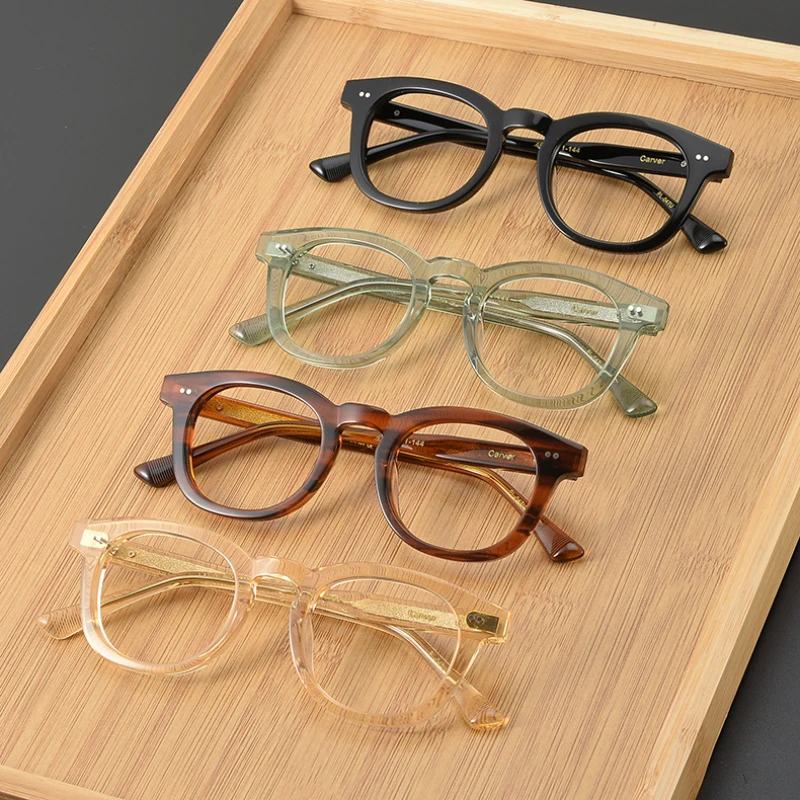 Очки Yu Wenle те же доска мужская оправа для глаз в японском стиле ретро большое лицо