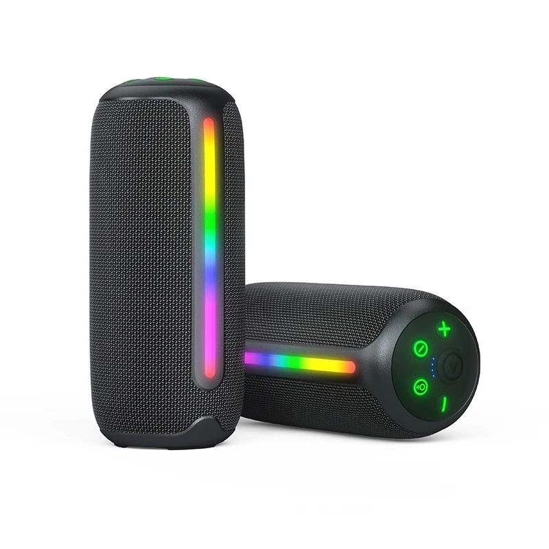 Портативная мощная басовая Колонка Rockmia EBS-615 20 Вт Bluetooth 5 3 RGB модная ткань сетка для
