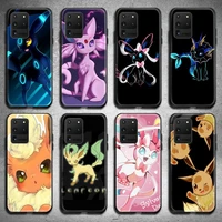 pokemon eevee fealeon phone case for samsung galaxy s21 plus ultra s20 fe m11 s8 s9 plus s10 5g lite 2020