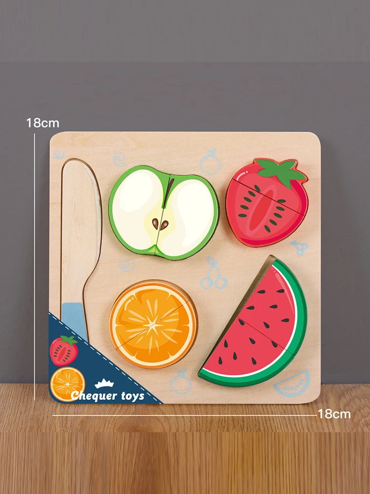 

Cute wooden cut fruit vegetables pretend cutting set kitchen chef role play food toy kids toddler educational toy birthday gift