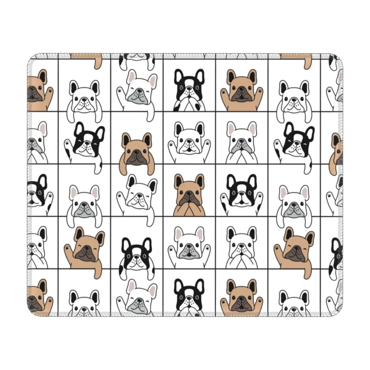 

Cute French Bulldog Puppy Mouse Pad Non-Slip Rubber Mousepad with Durable Stitched Edges for Gamer Computer PC Pet Dog Mouse Mat