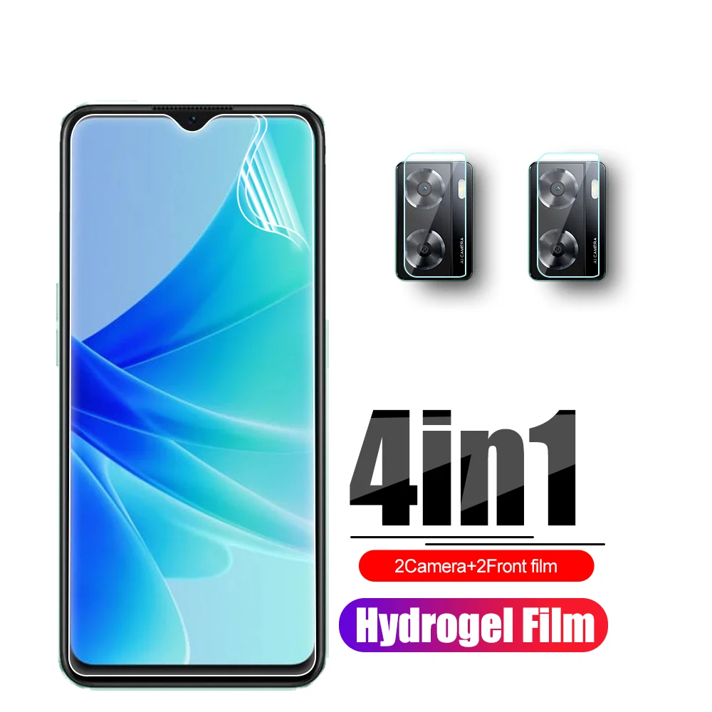 

4-в-1 Гидрогелевая пленка для Oppo A57 4G Полное покрытие защита экрана не стекло для Oppoa57 A 57 Защитная пленка для объектива мобильного телефона