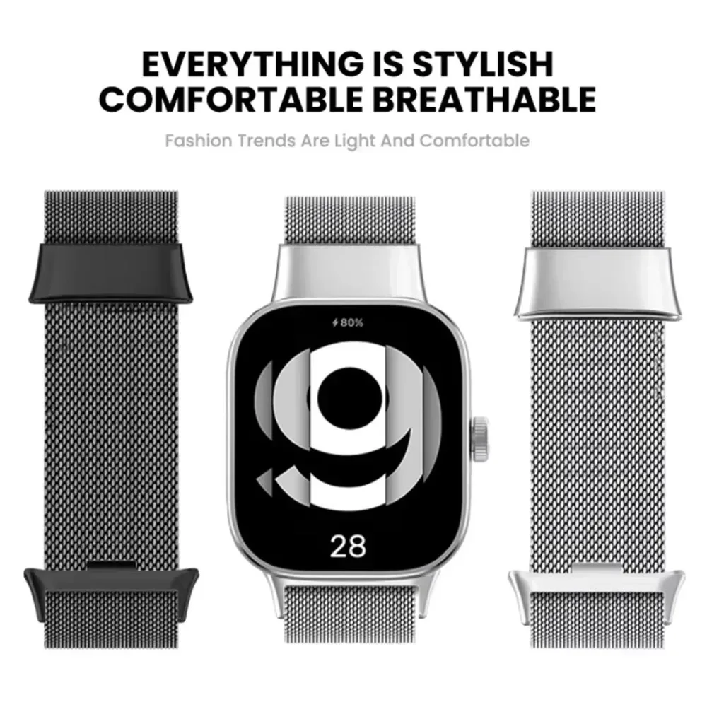 Магнитный металлический ремешок для Xiaomi Mi Band 9 Pro/Mi 8Pro сменный смарт-браслет с